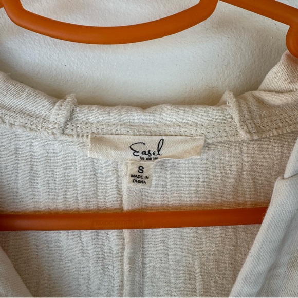 Easel gauze cotton linen blend swimsuit beach cover up size small - Picture 3 of 8